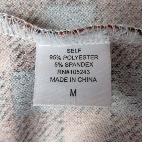 BOBEAU Buffalo Check Pencil Midi Skirt Womens M Black Red Plaid Pull On Stretch - Picture 3 of 7